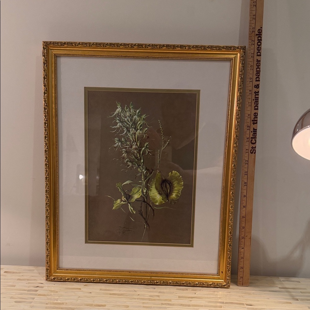 Watercolor titled "Flowers5" by the artist Tiiu Kadak, created in 1973. - Picture 5 of 5